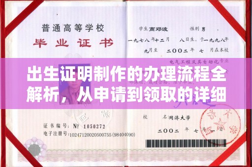 梧州出生证明制作的办理流程全解析，从申请到领取的详细指南